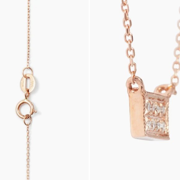 Dana Rebecca Katie Z Pendant | Rose Gold - Picture 3 of 7